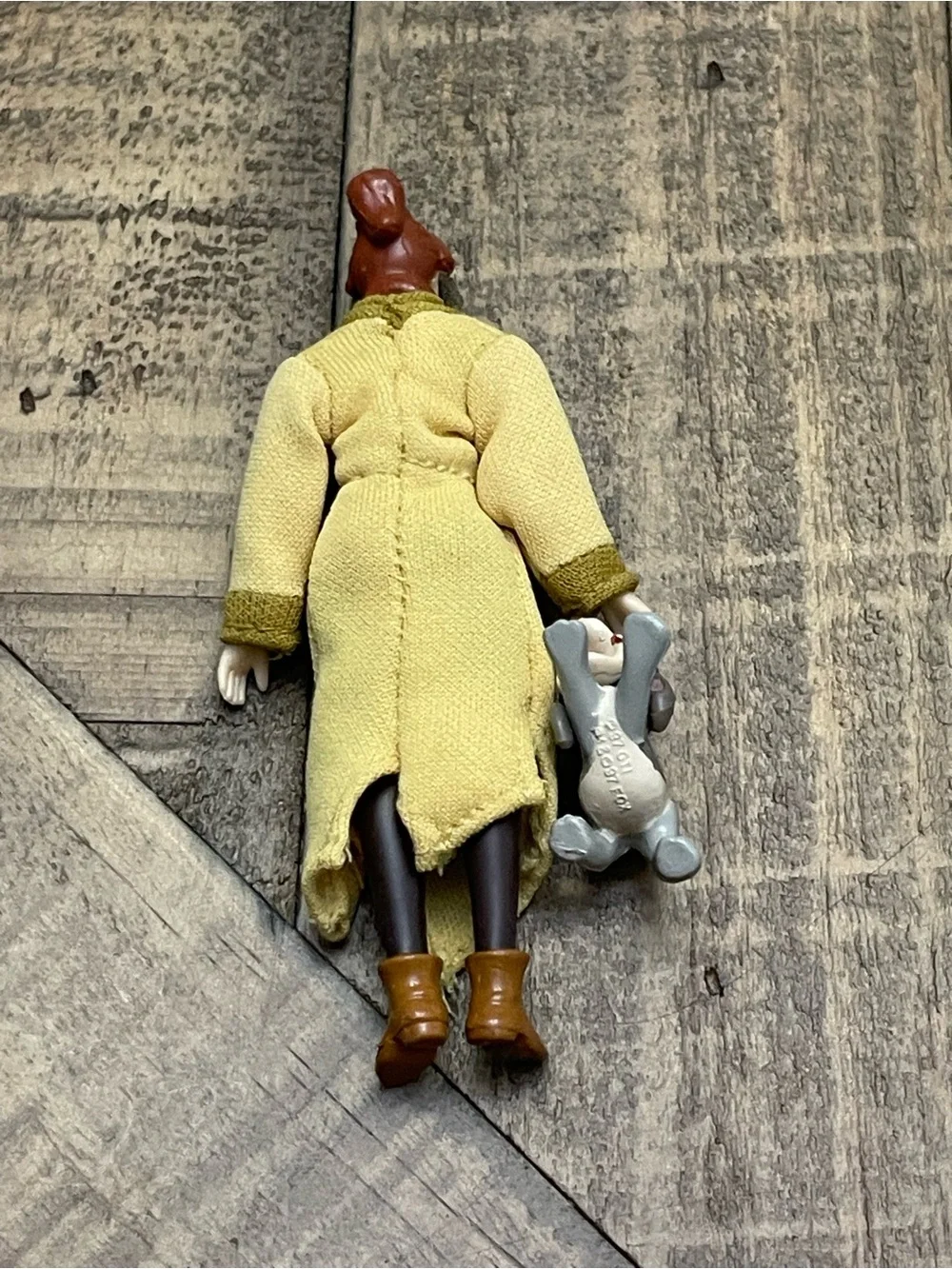 Vintage 1997 Burger King Anastasia Toy - Anya in Peasant Coat & Pooka Dog